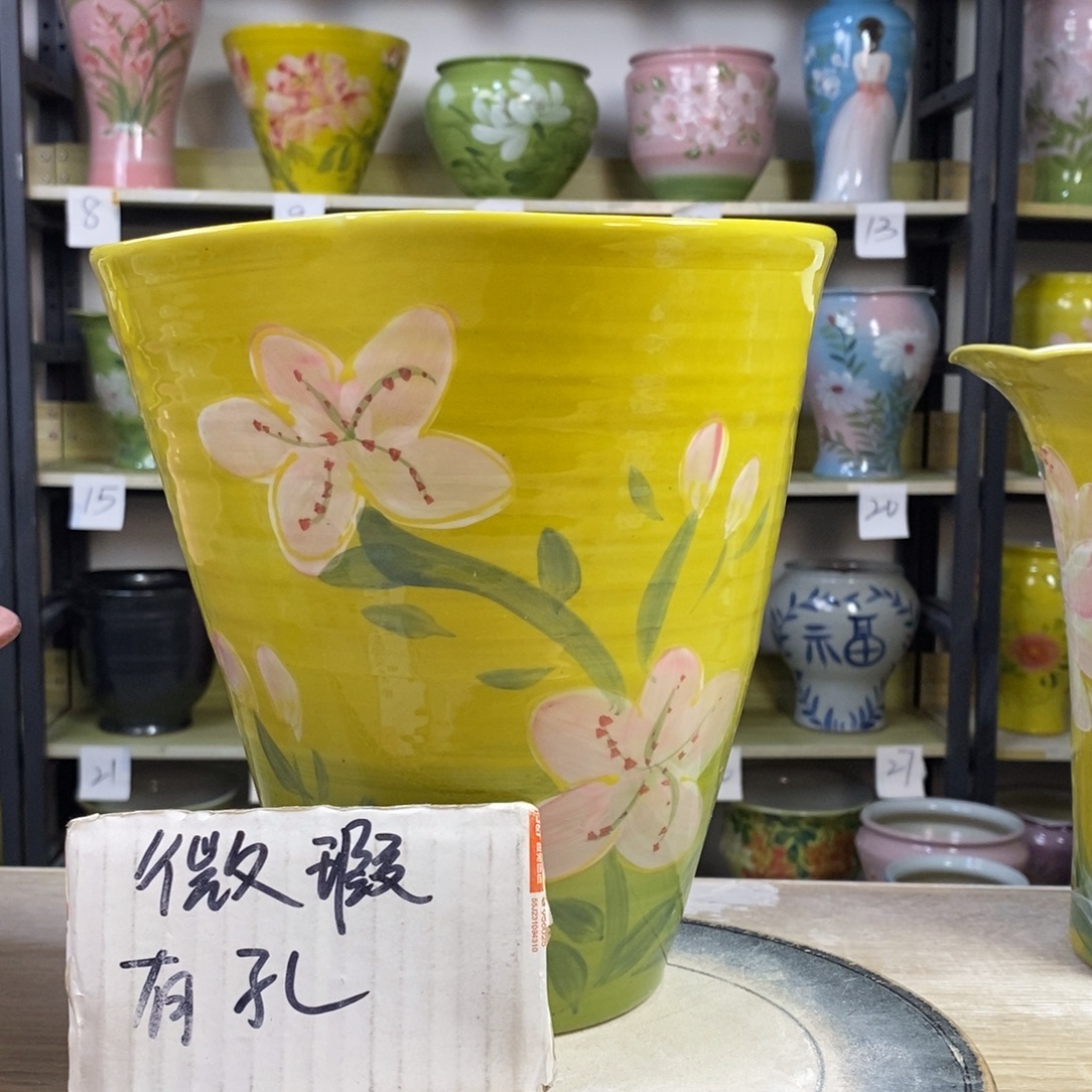 景德镇手工手绘陶瓷花盆