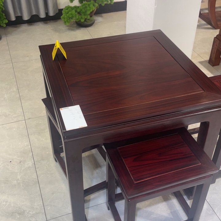 花梨木类家具刚过花梨木桌子配两椅子