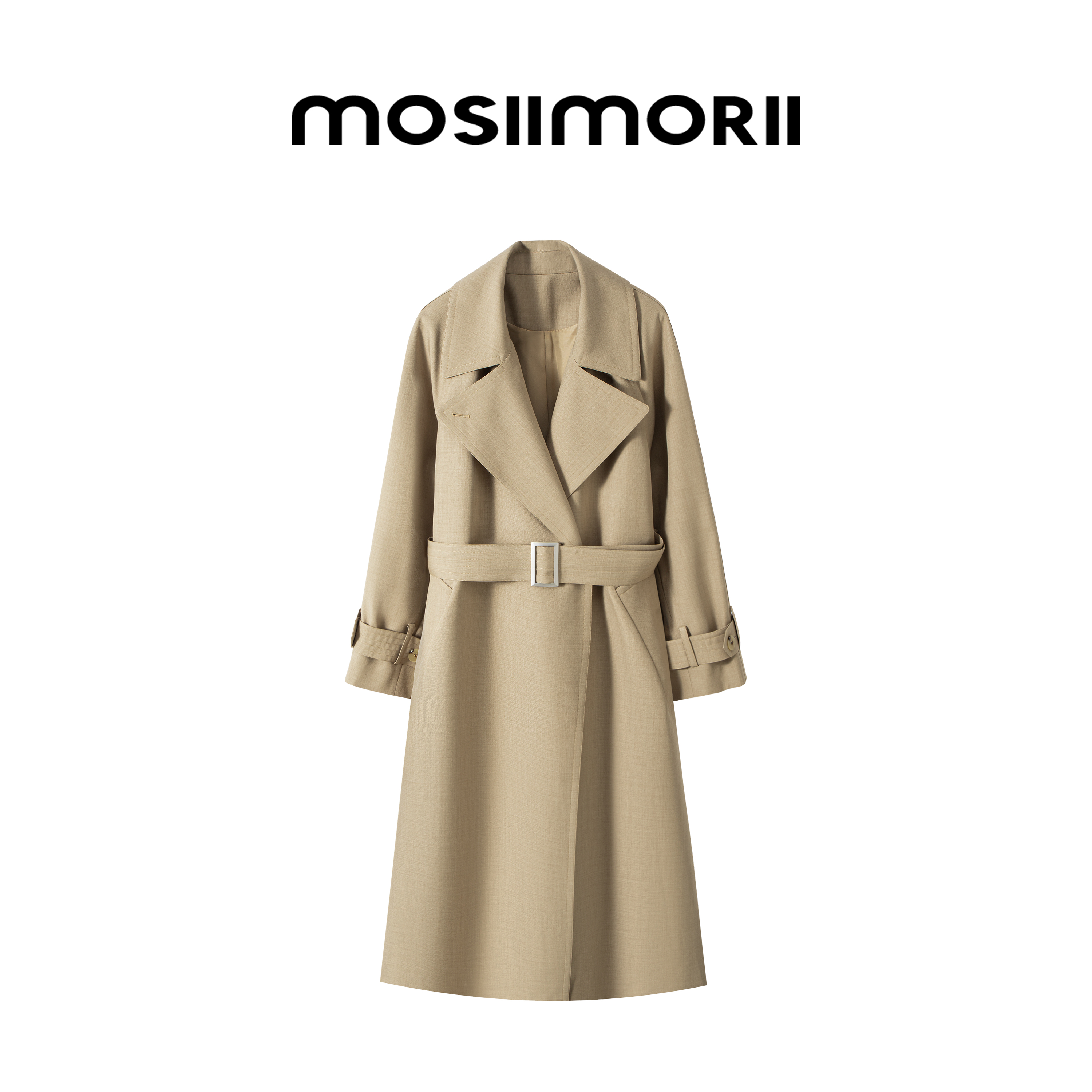 【薄雾清晨】MOSIIMORII风衣女士外套秋季款2025新款系带大衣
