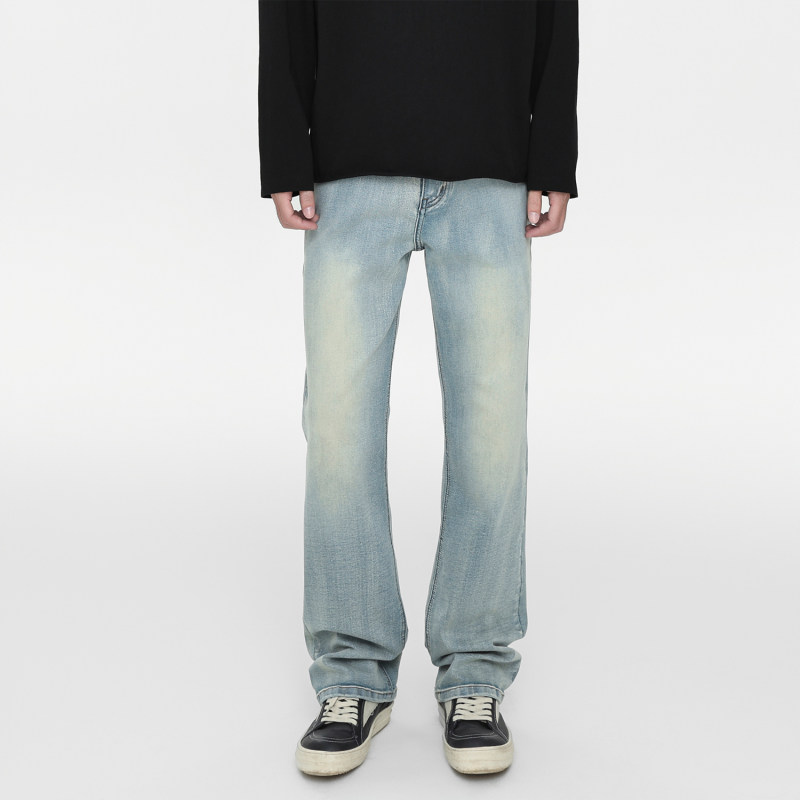 (现货) 611-DW908 美式潮牌显瘦百搭牛仔裤 蔚蓝色517