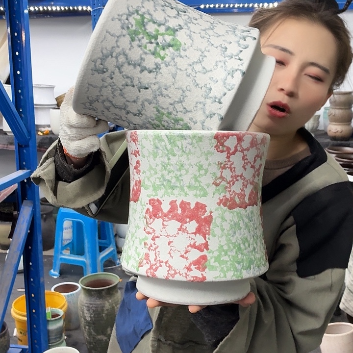 18×22 -粗陶花盆有孔-买买买