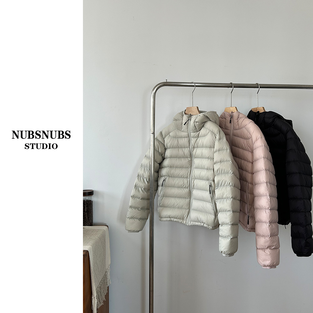 12.6大林自制 “甄选小排”90白鸭绒轻薄连帽排骨羽绒服S145g,M150g