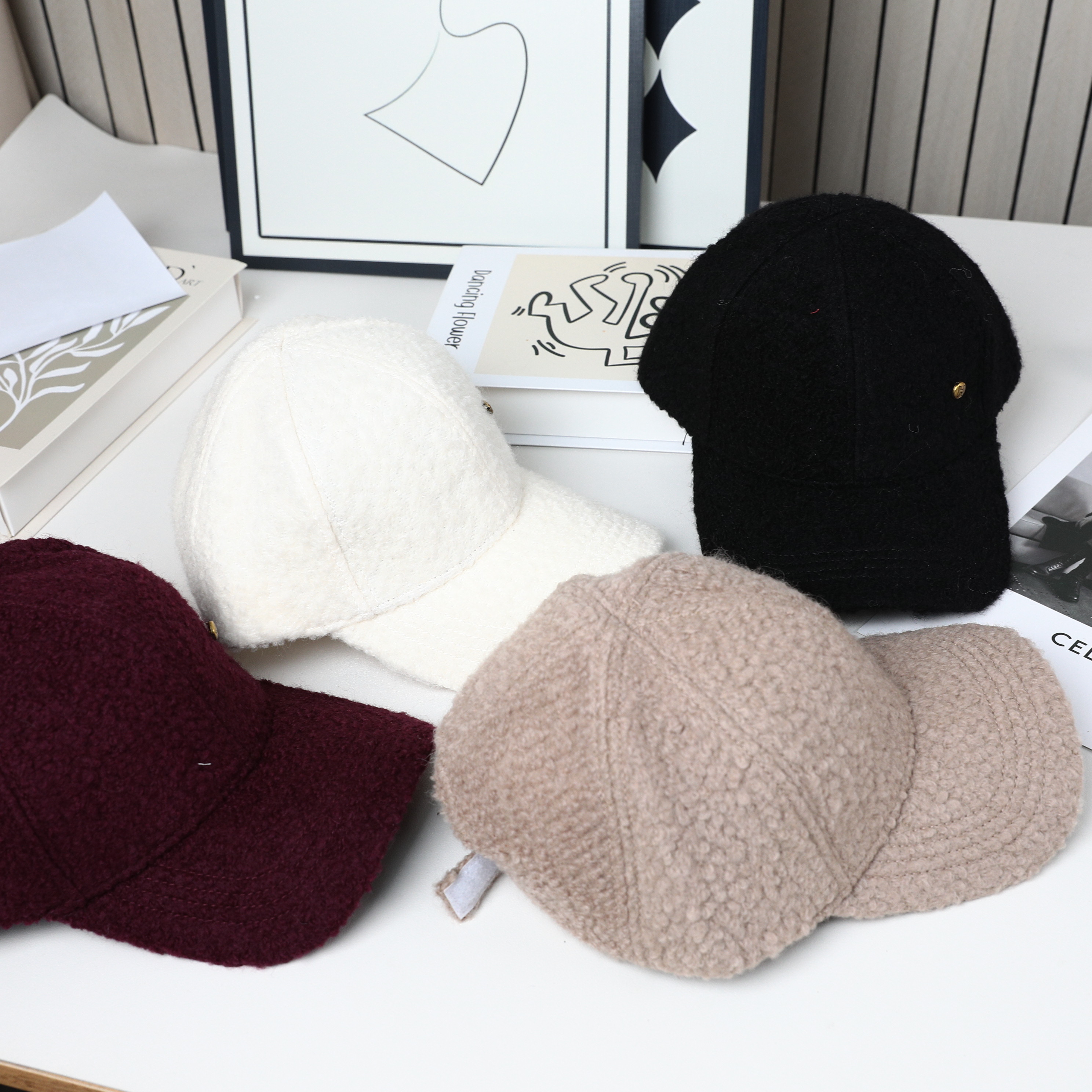 53时代品牌【绵羊毛棒球帽 】新款秋冬时尚百搭保暖棒球帽 M50215