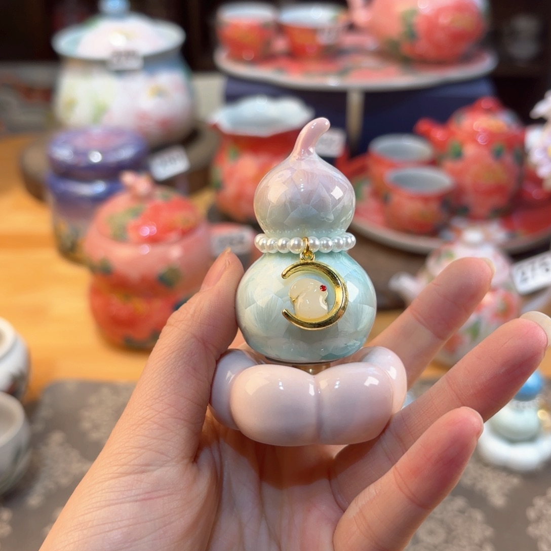 景德镇手绘高温釉下彩陶瓷茶具