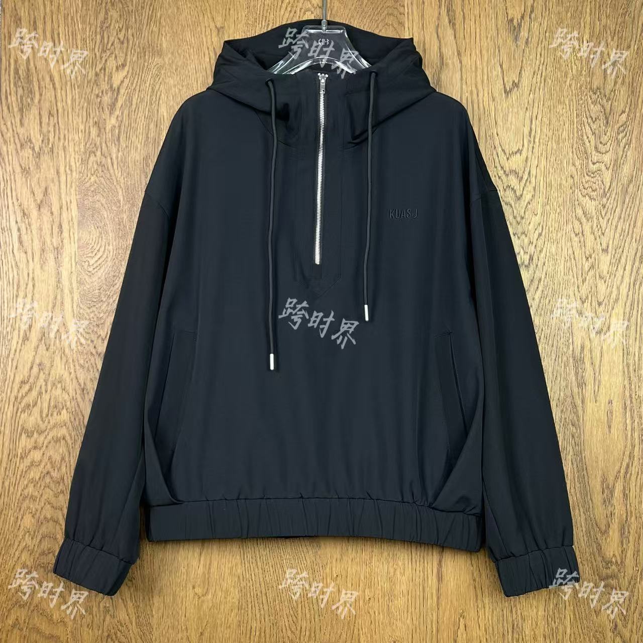 结构拉链开领卫衣绣花秋冬季极简风宽松男女休闲运动百搭款AW4181