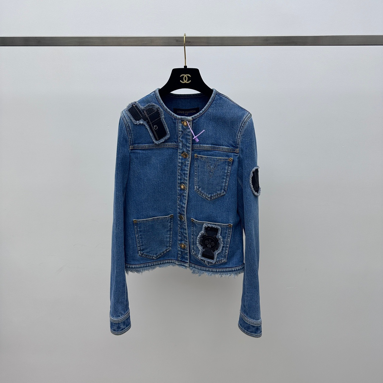 全新未使用 LouisVuitton/路易威登 贴布牛仔外套 36码 01796