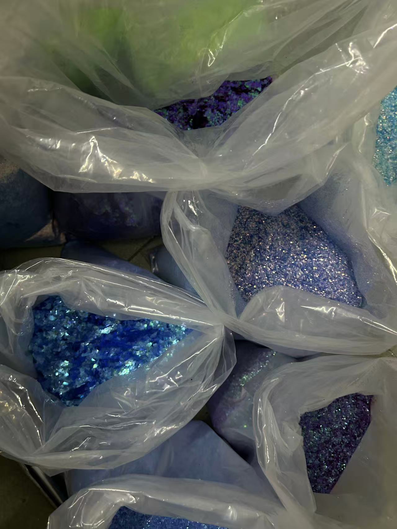 猛男家蓝色脑袋系列亮片diy流沙流麻美甲材料