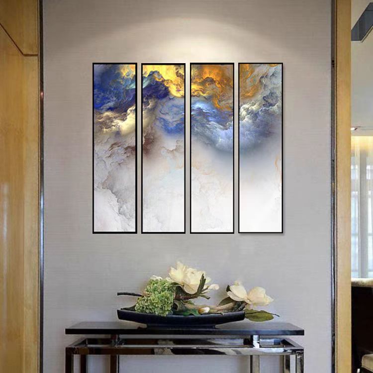 新中式客厅装饰画现代简约抽象禅意玄关挂画创意样板房沙发墙壁画