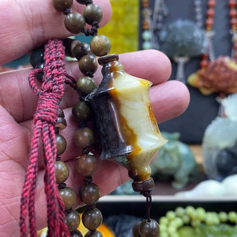 【闪购商品】未镶嵌岫玉吊坠转经桶