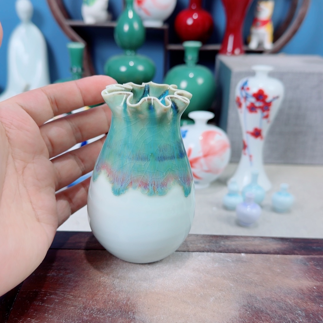 陶瓷手工小花器摆件