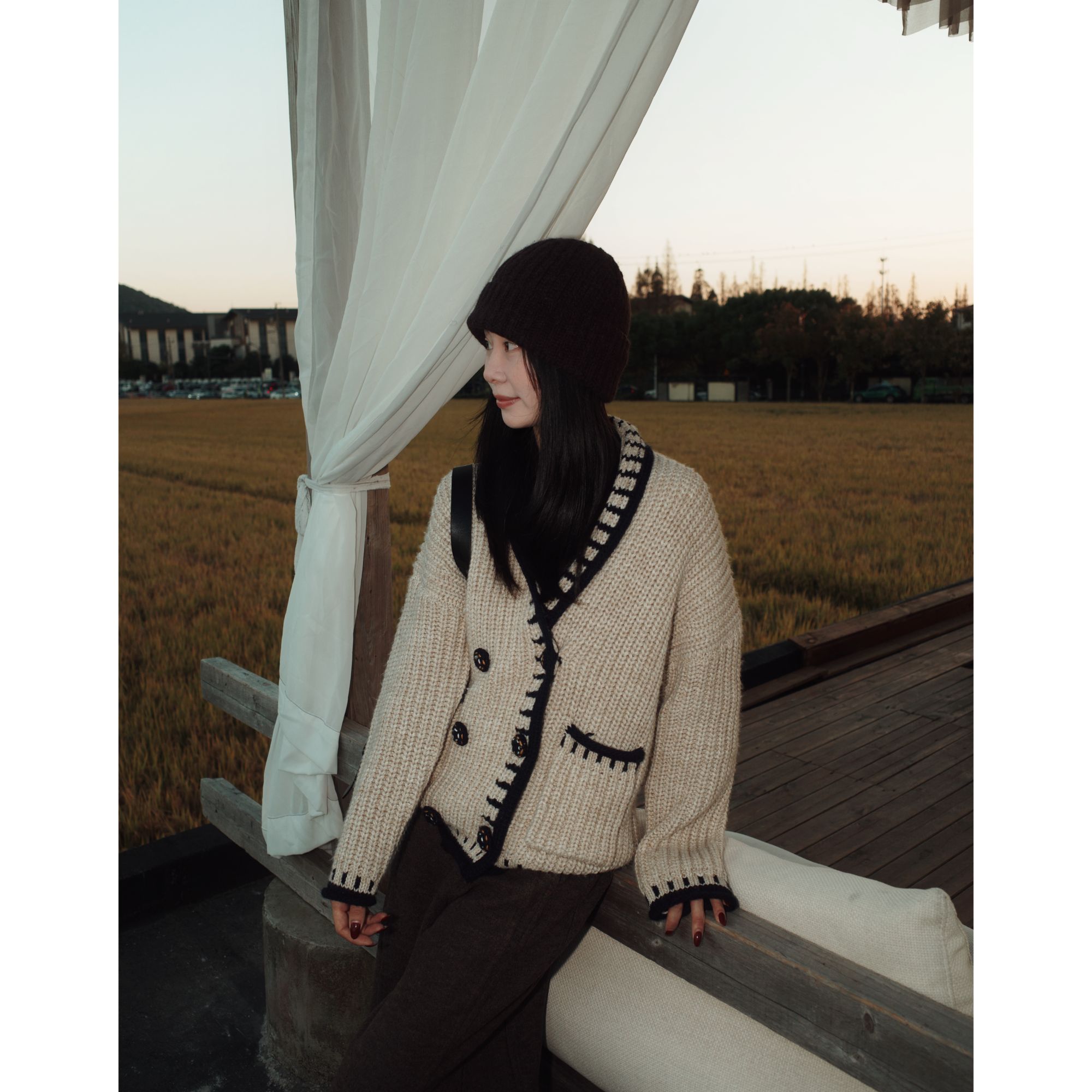 【LiuSanSan】“奶盐” 时尚百搭针织外套