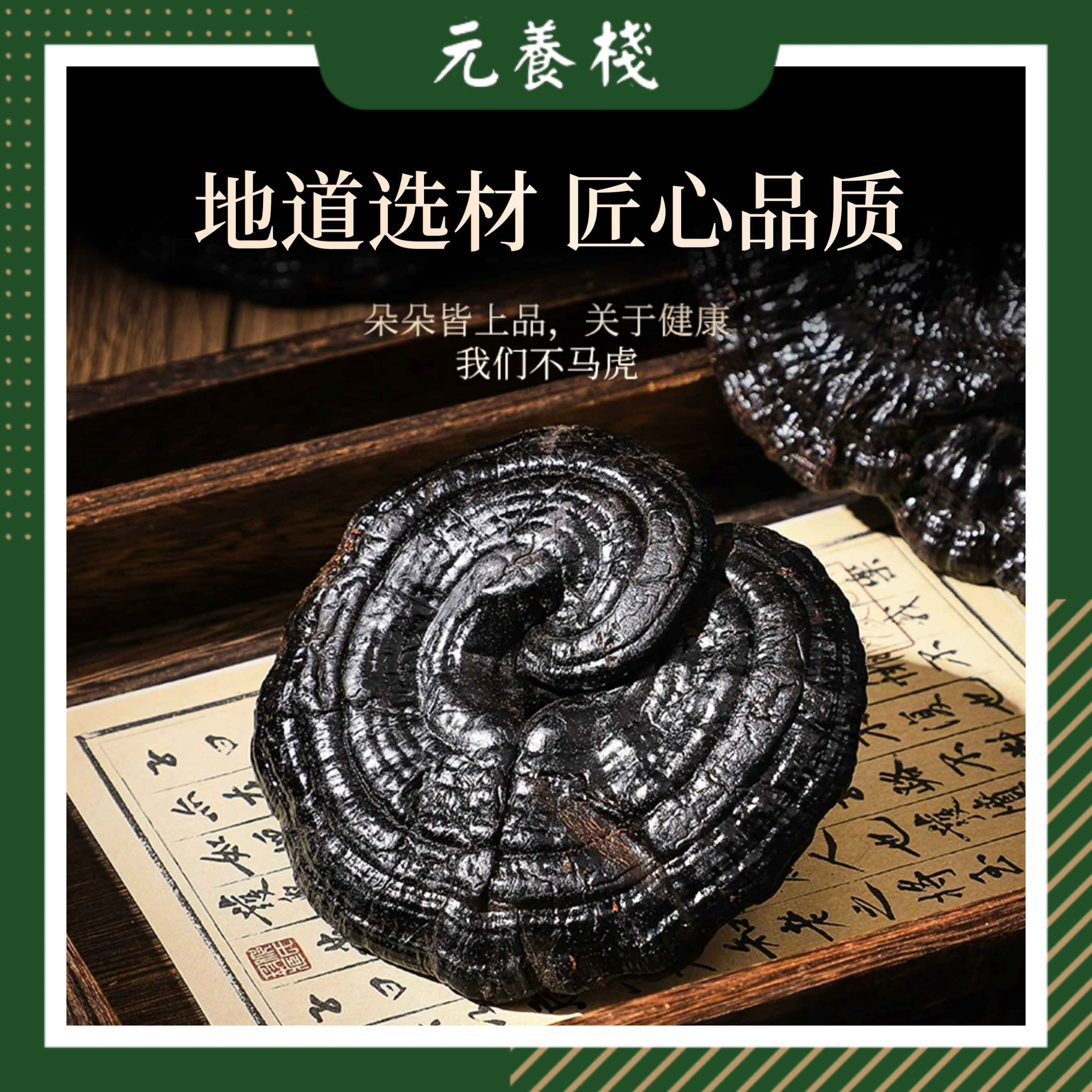 元养栈 甄选 西藏山货黑灵芝煲汤
