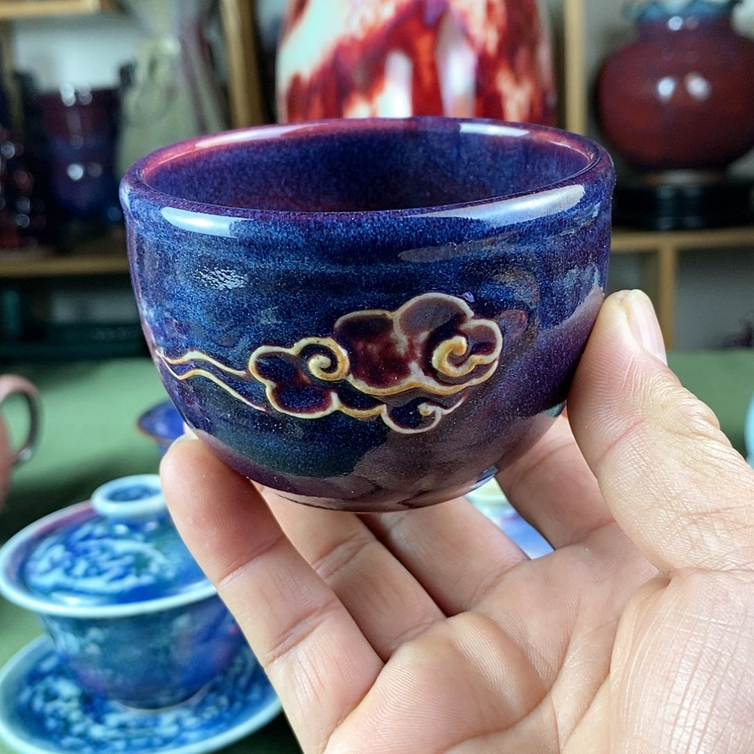 陶瓷祥云杯，国大师