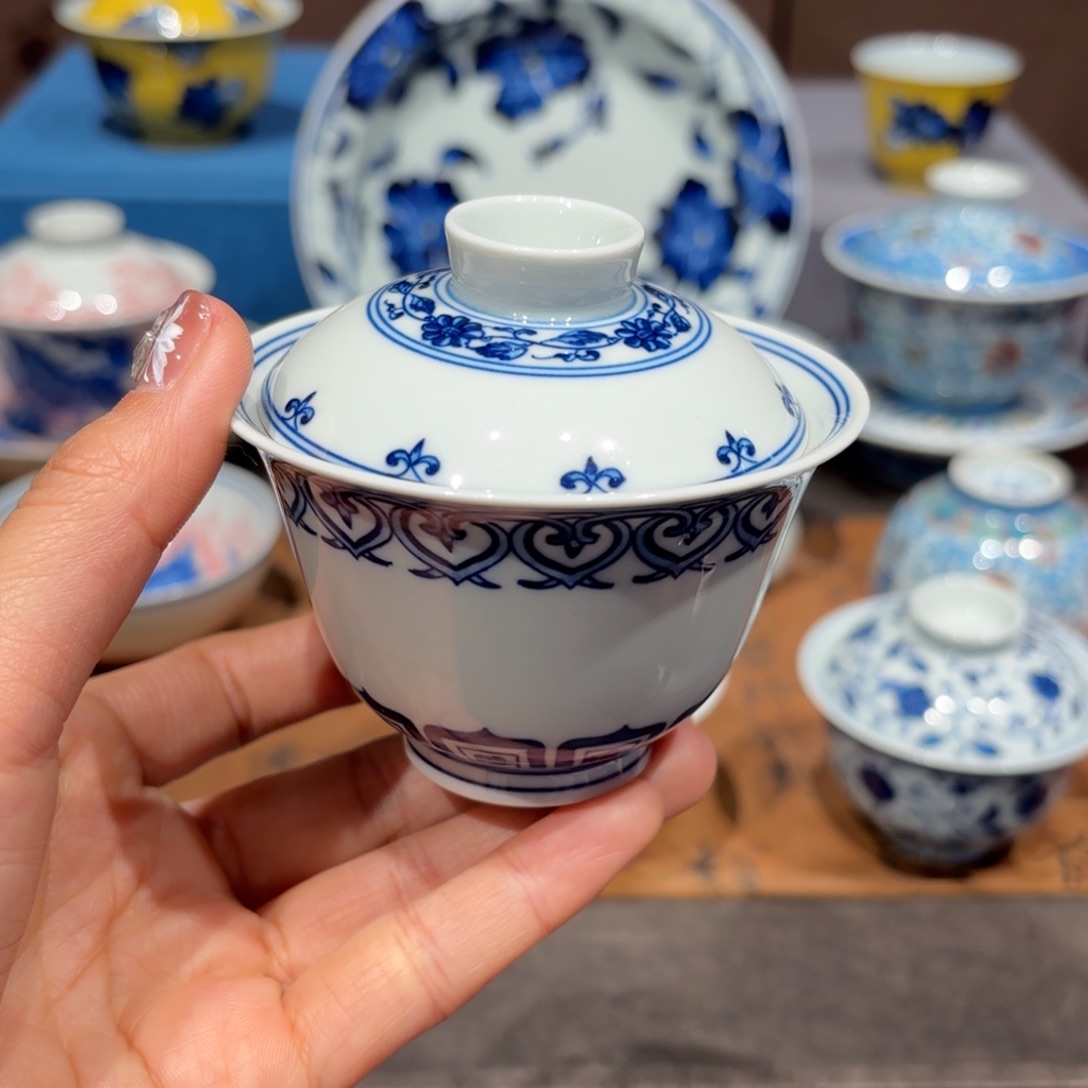 瓷片手工手绘陶瓷茶具