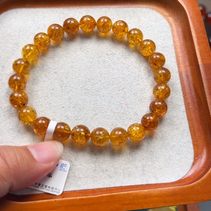 琥珀未镶嵌珠宝奇石M271号8.6+黄金甲