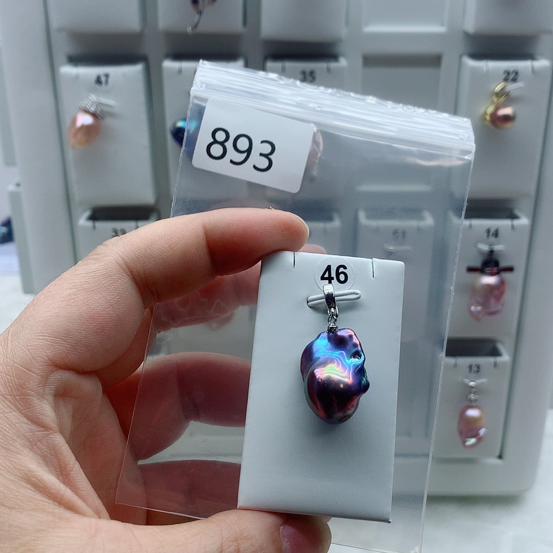 合金吊坠(不含链)淡水珍珠