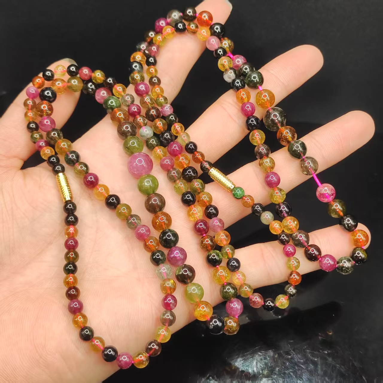 【龙龙严选】碧玺塔链Y5【多样性发其一】约9-4mm