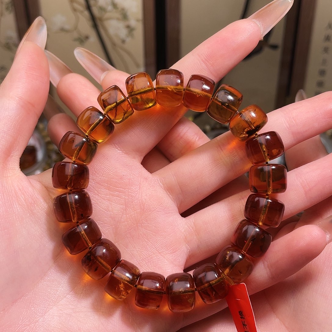 琥珀未镶嵌裸石抚顺琥珀12➕手串金珀