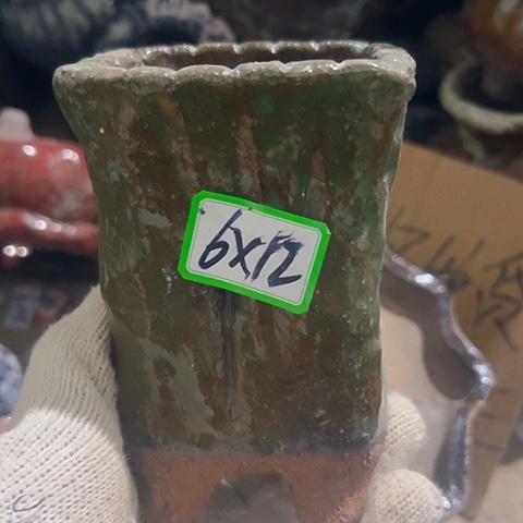 红陶粗陶花盆手工