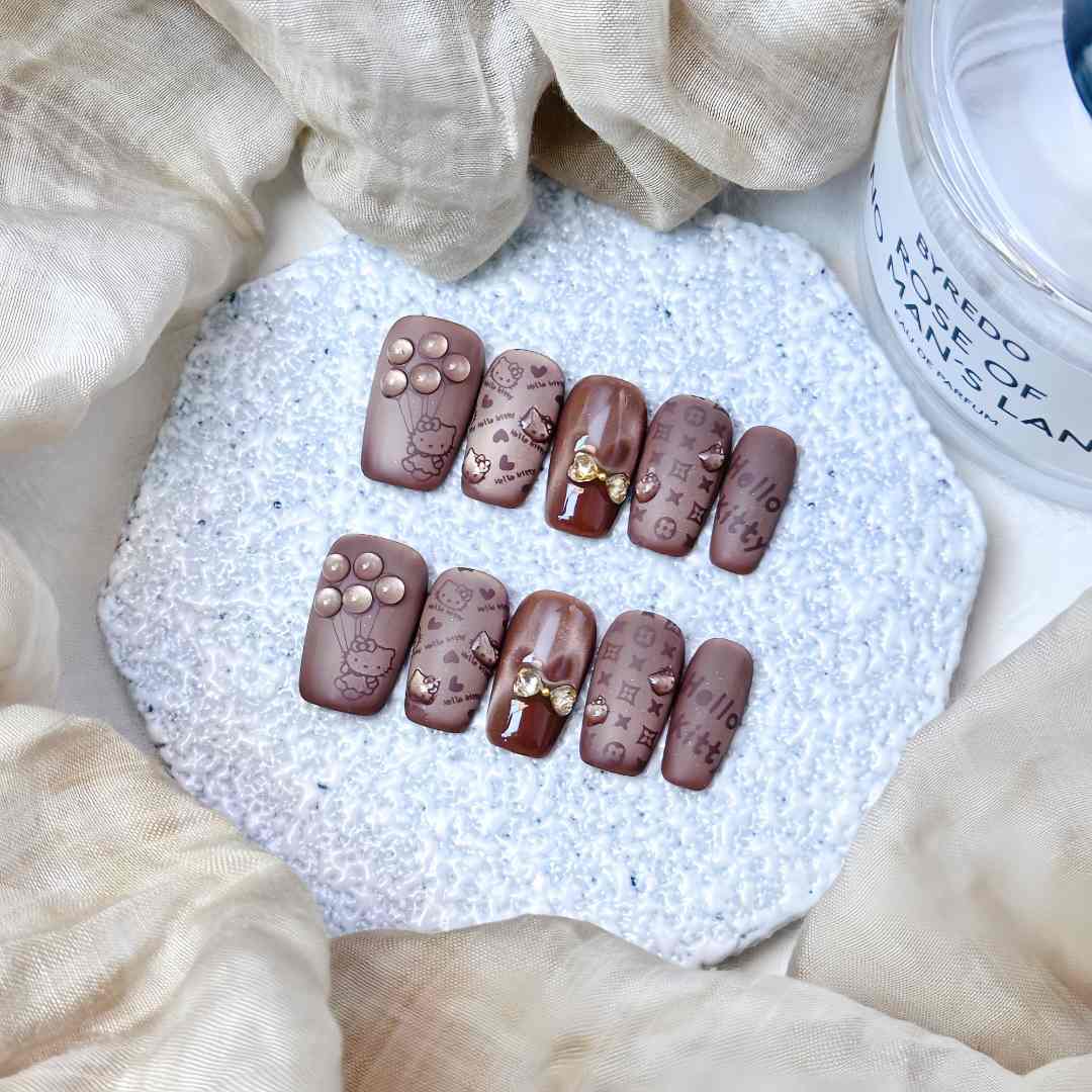 美甲熊原创高级轻奢纯手工穿戴甲 