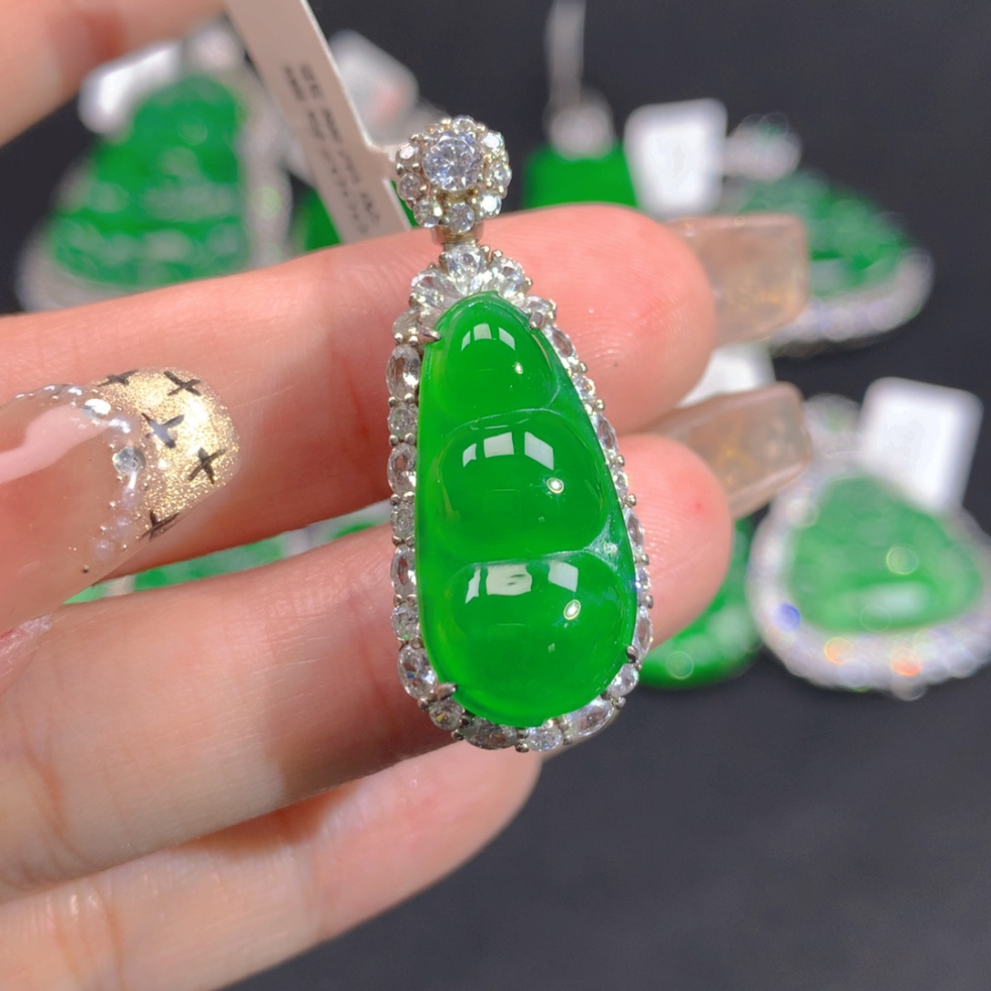 翡翠颈饰银S925镶嵌1111111111