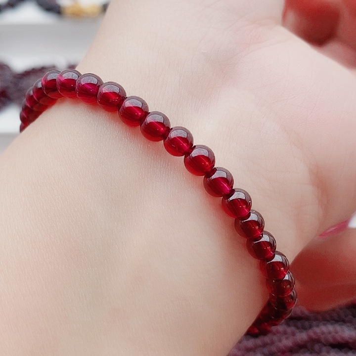 石榴石未镶嵌手链卡4.8