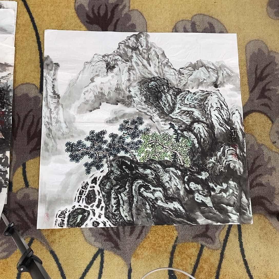 国画张菊梅手绘山水68.68