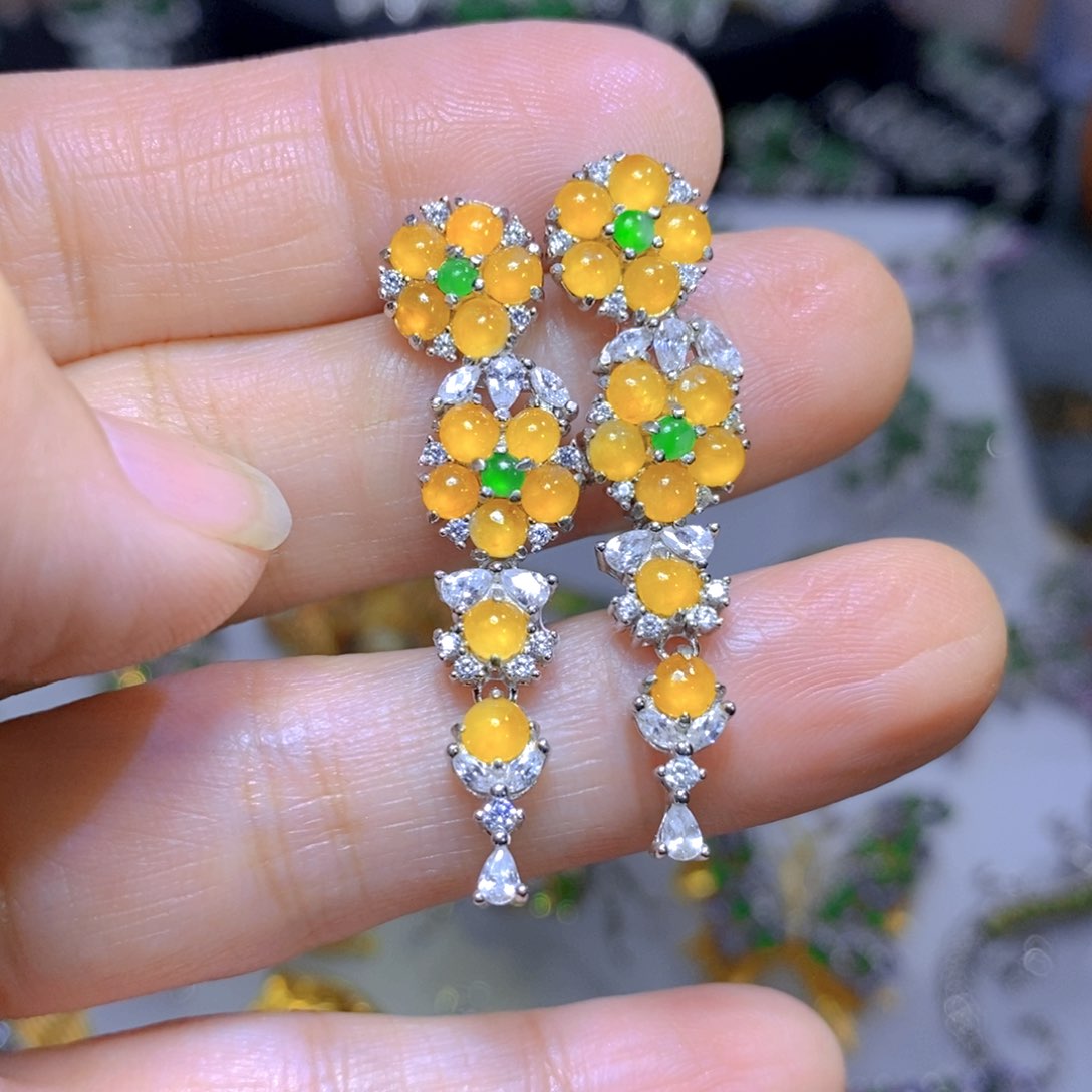 翡翠颈饰银S925镶嵌天然翡翠