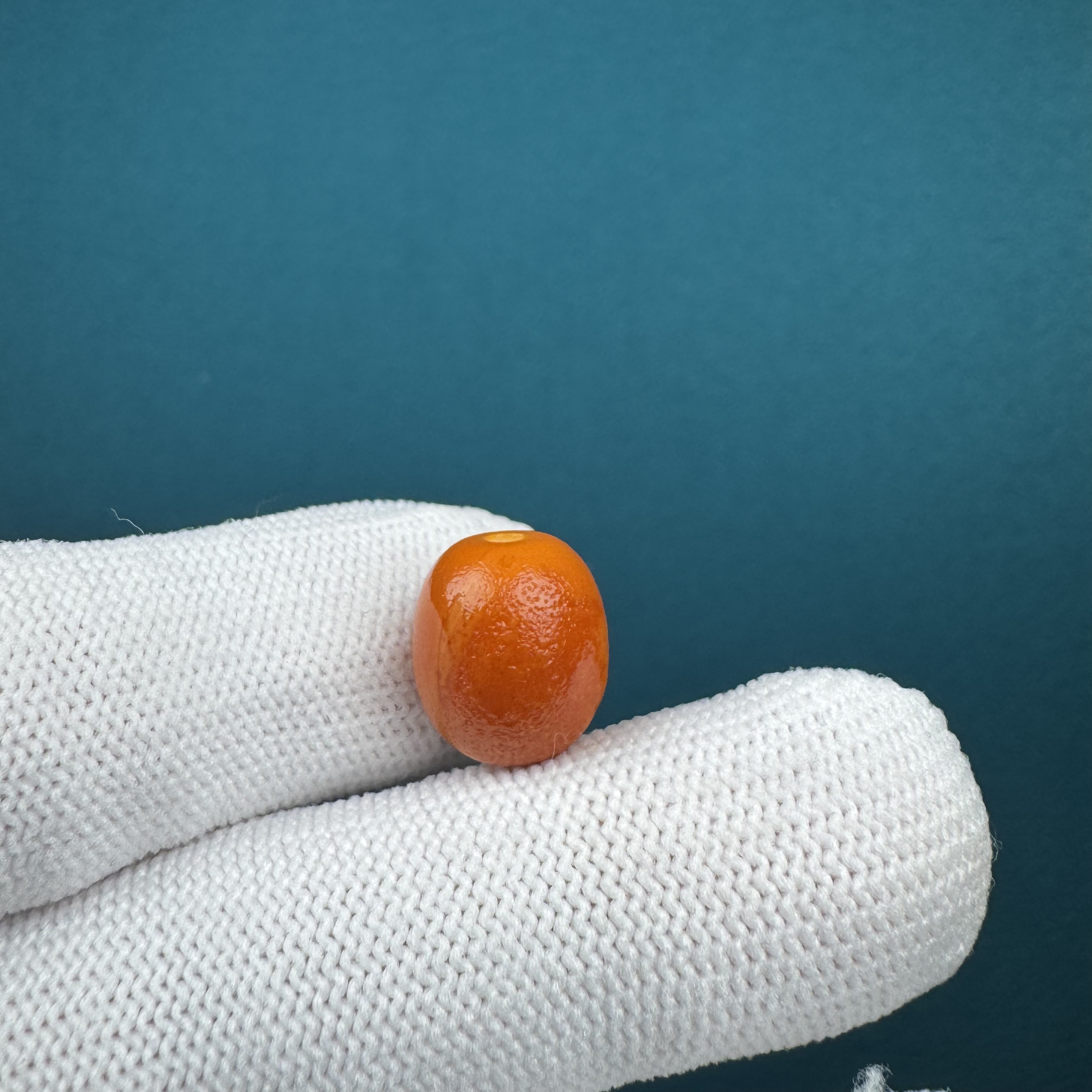 A1408天然原矿蜜蜡 老蜡枣珠11.2*12.8mm支持鉴定 假一罚十