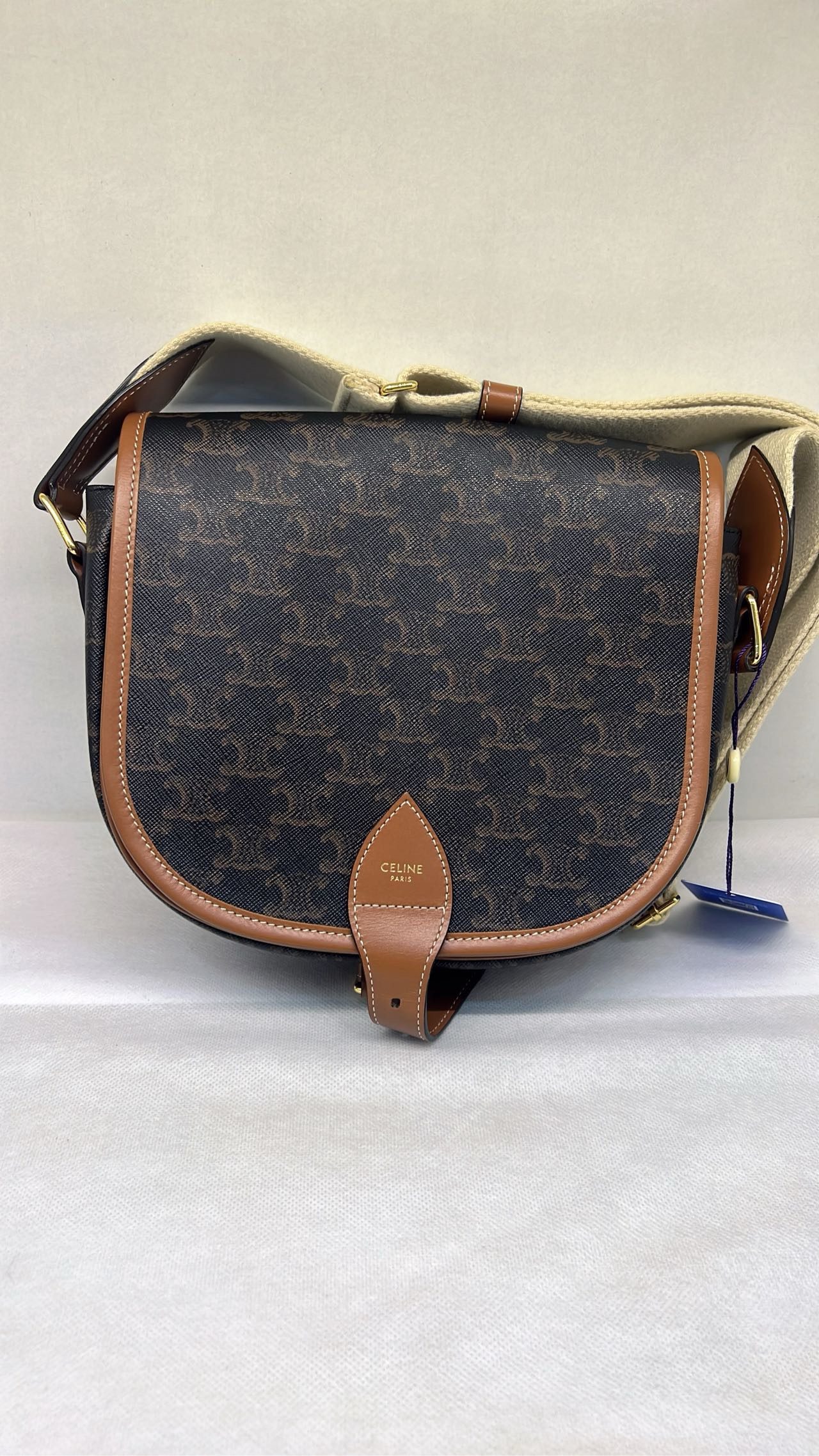 99新 Celine/思琳 Celine经典凯旋门马鞍包单肩包时尚百搭