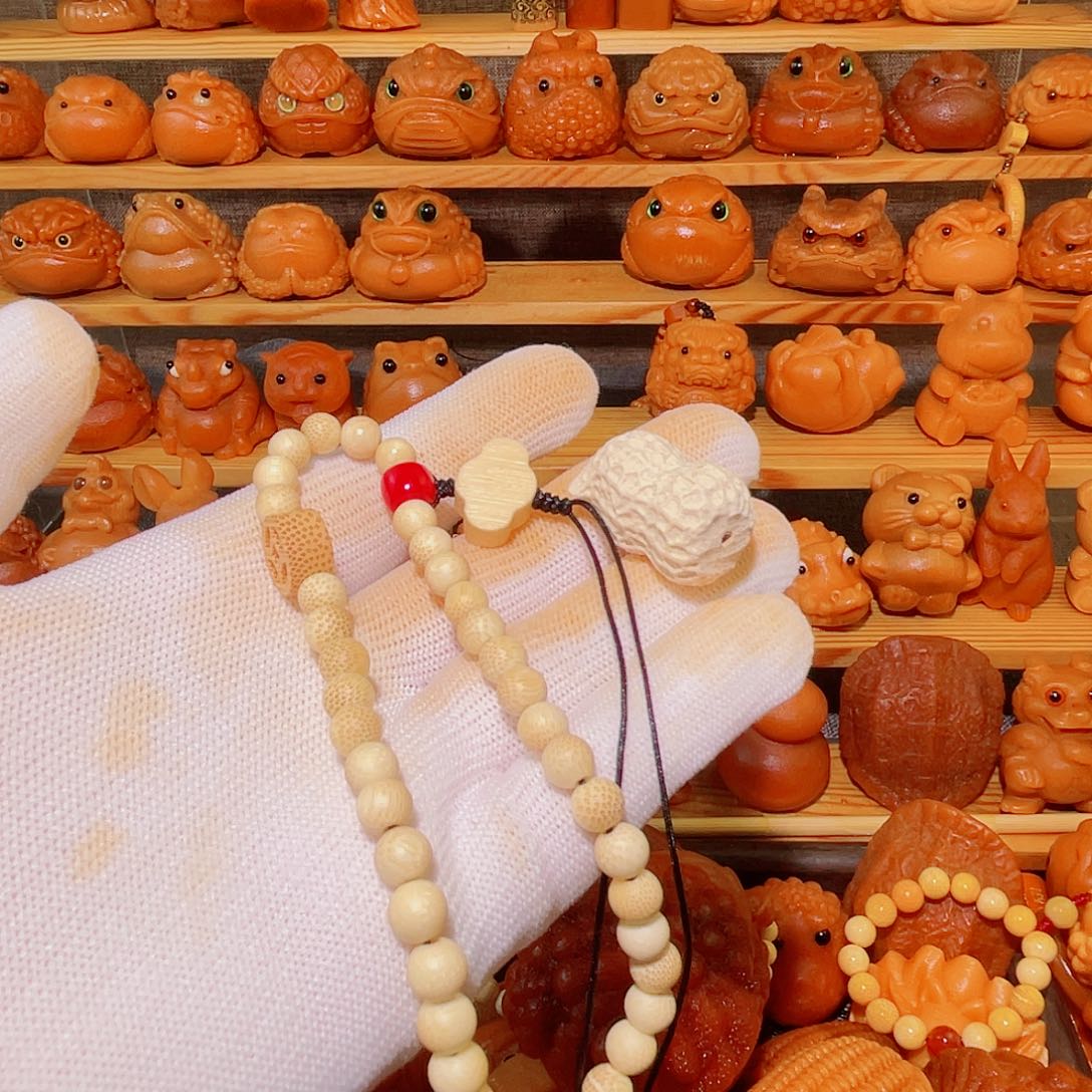 竹草*实心竹手把件雕刻