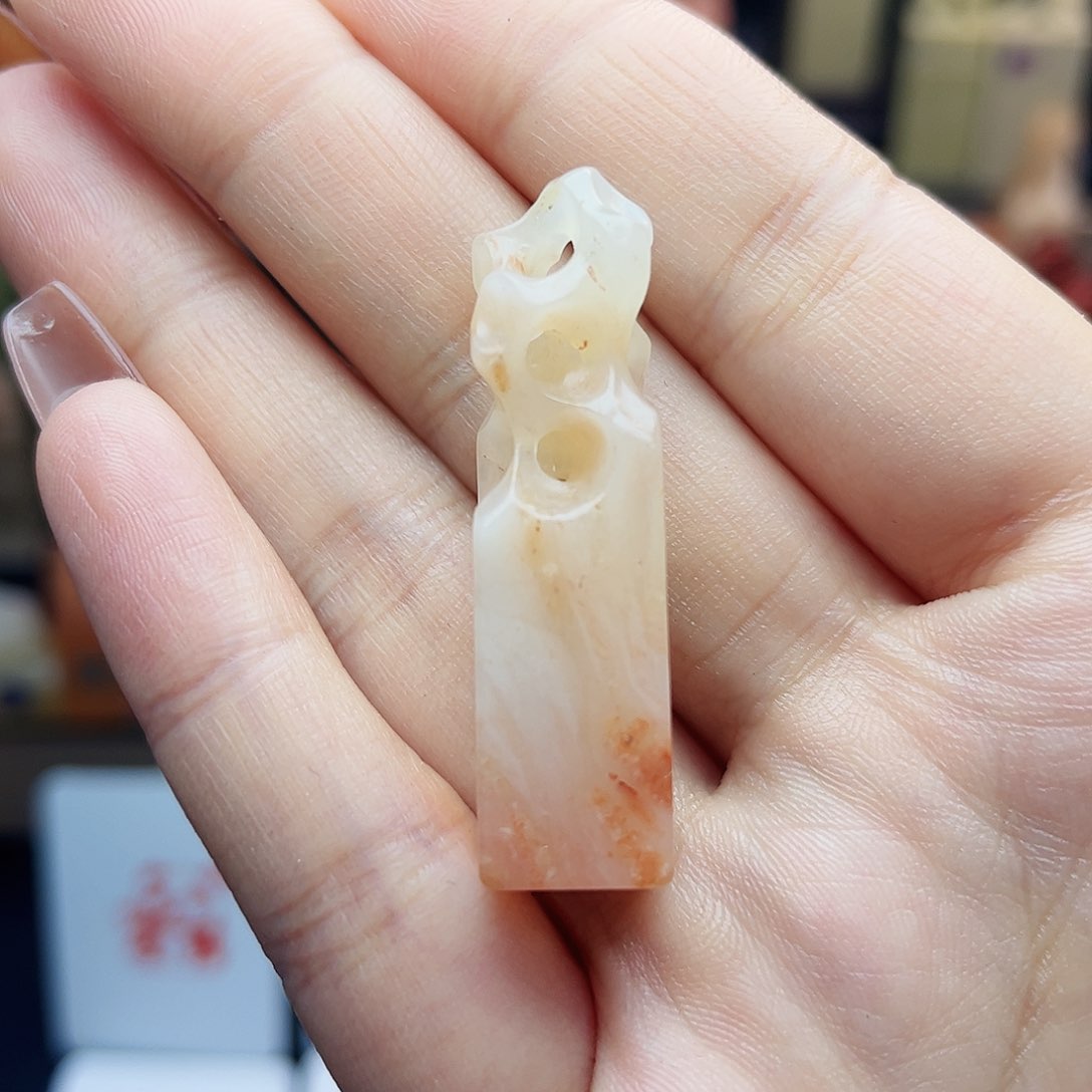 寿山石印石纯手工包刻2字1.2×1.2