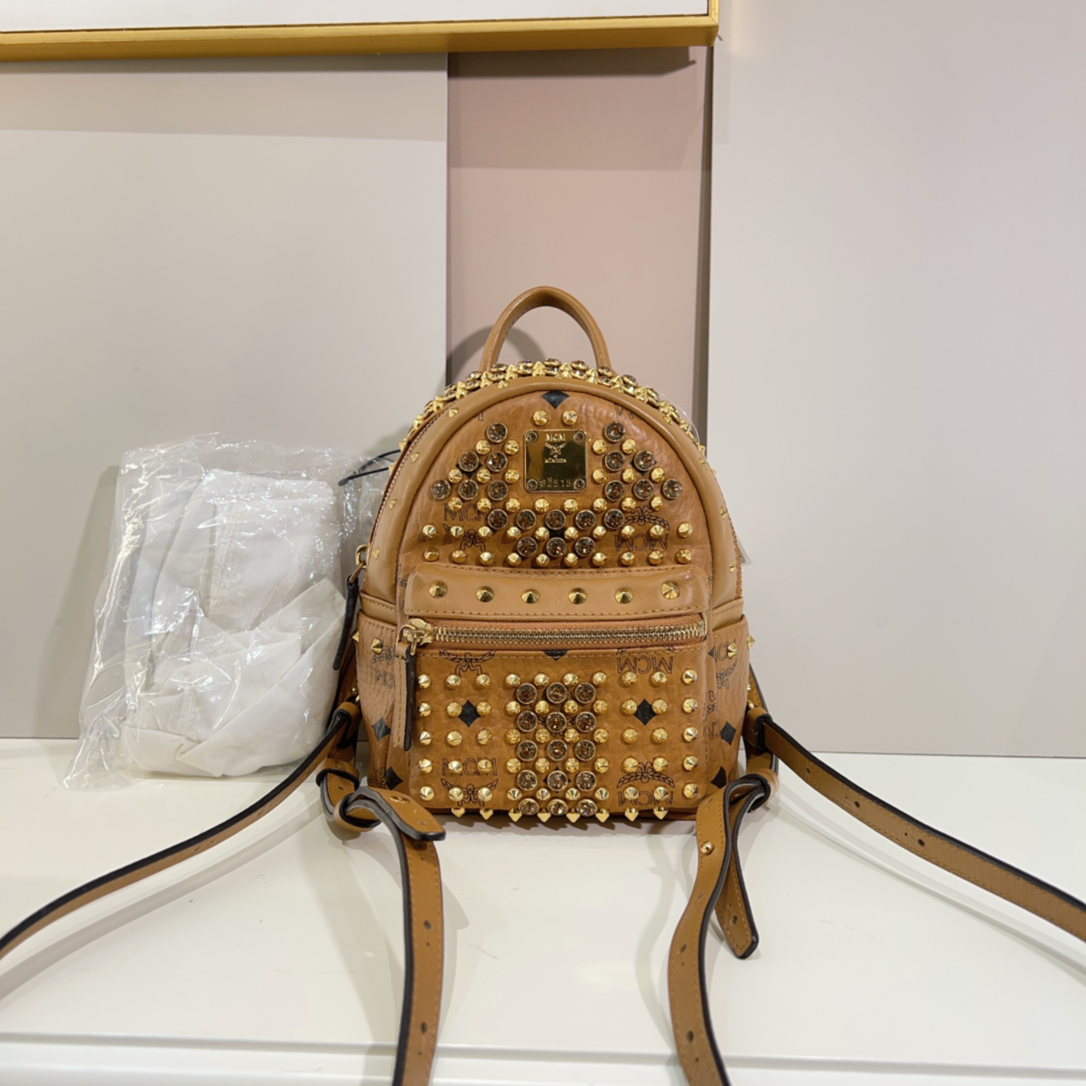 95新 MCM mcm迷你双肩包a7829