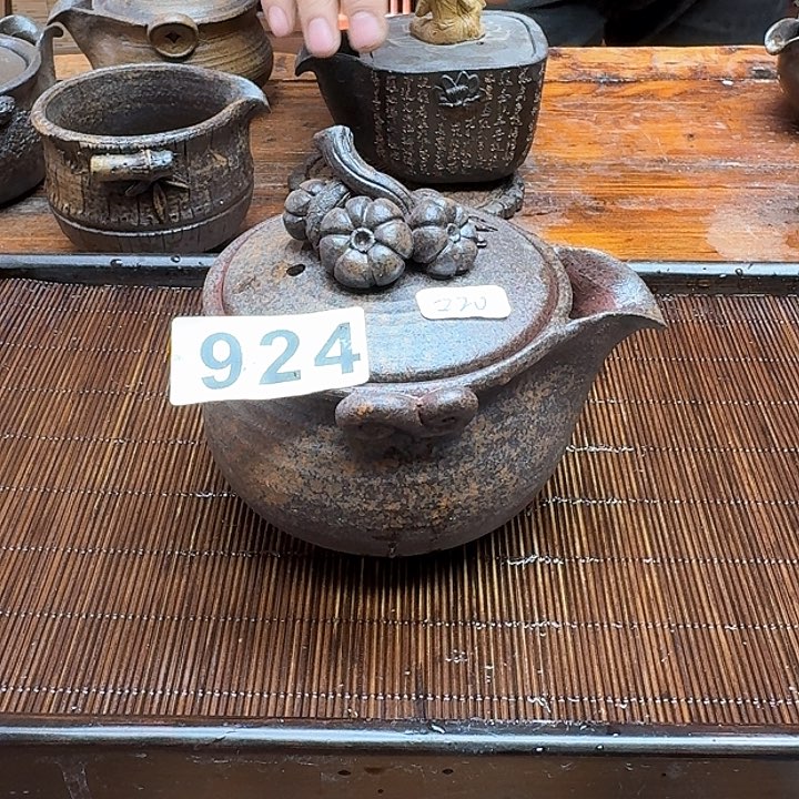 纯手工制作粗陶茶具