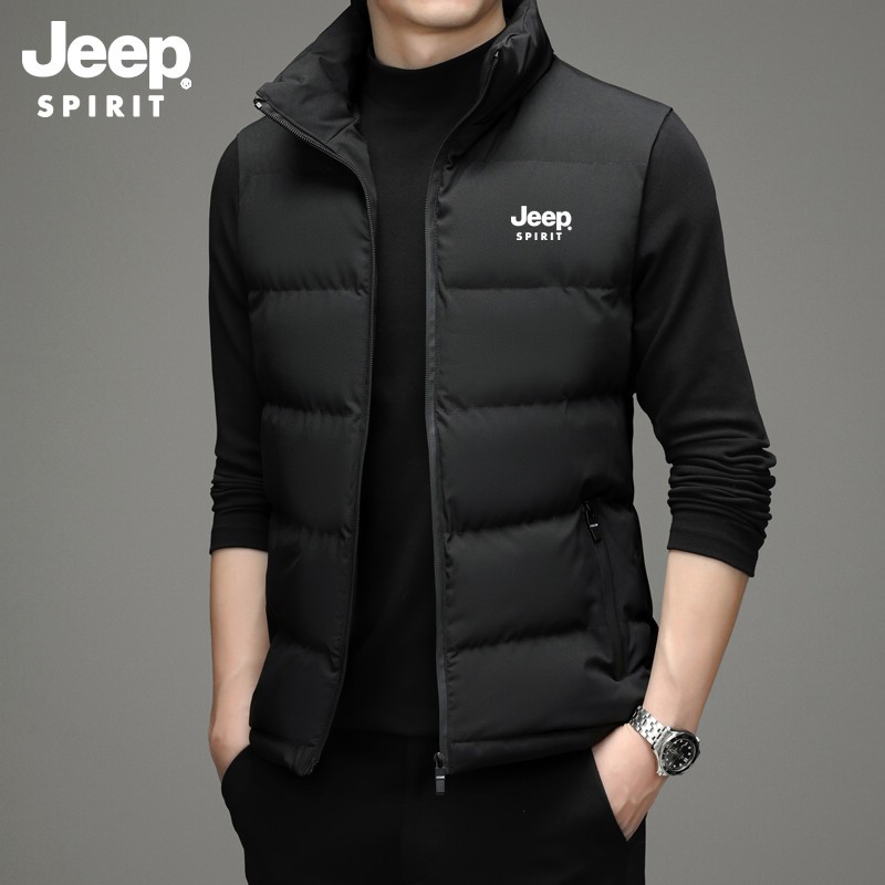 JEEPSPIRIT吉普男士羽绒棉马甲冬季加厚保暖棉服背心坎肩棉袄外套