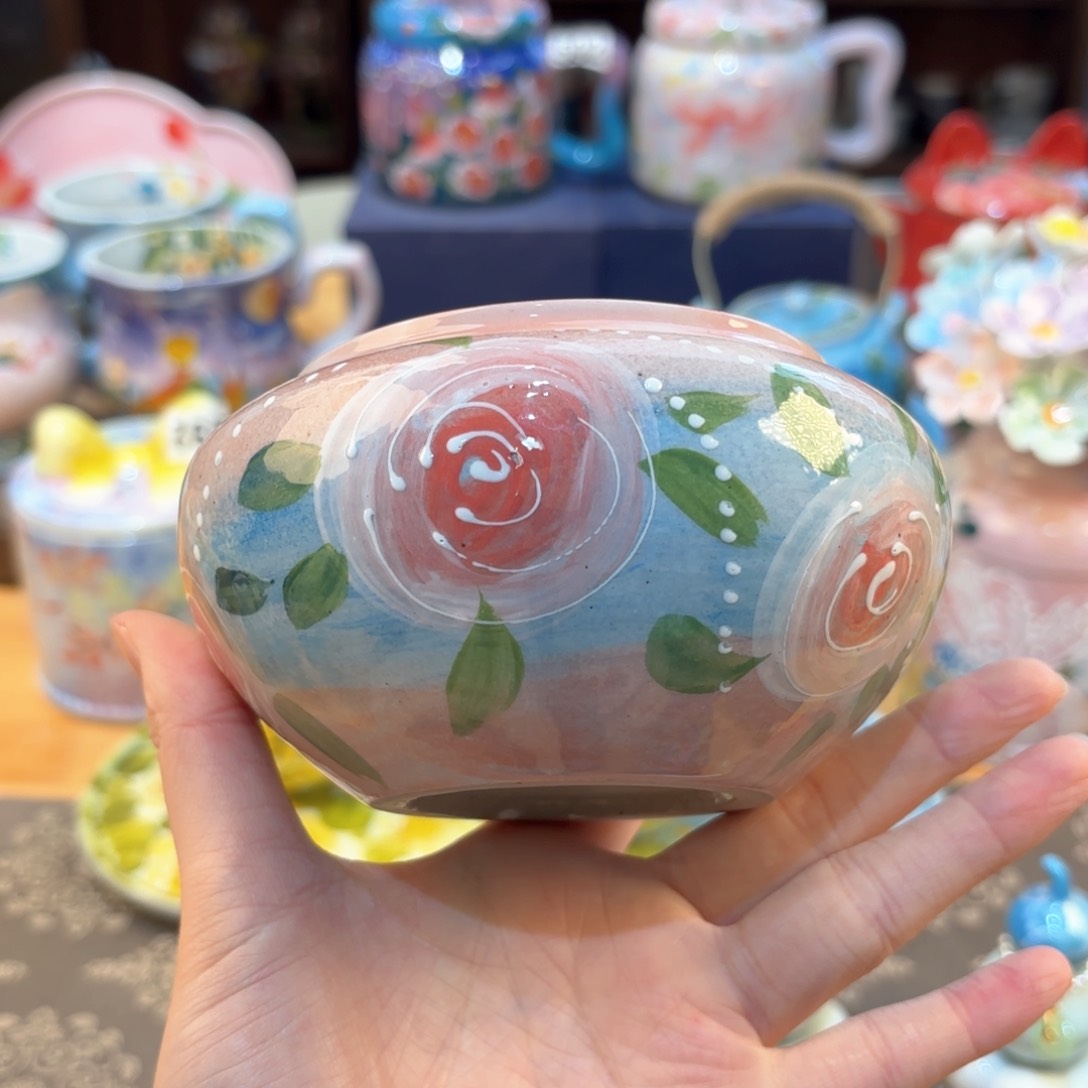 景德镇手绘高温釉下彩陶瓷茶具