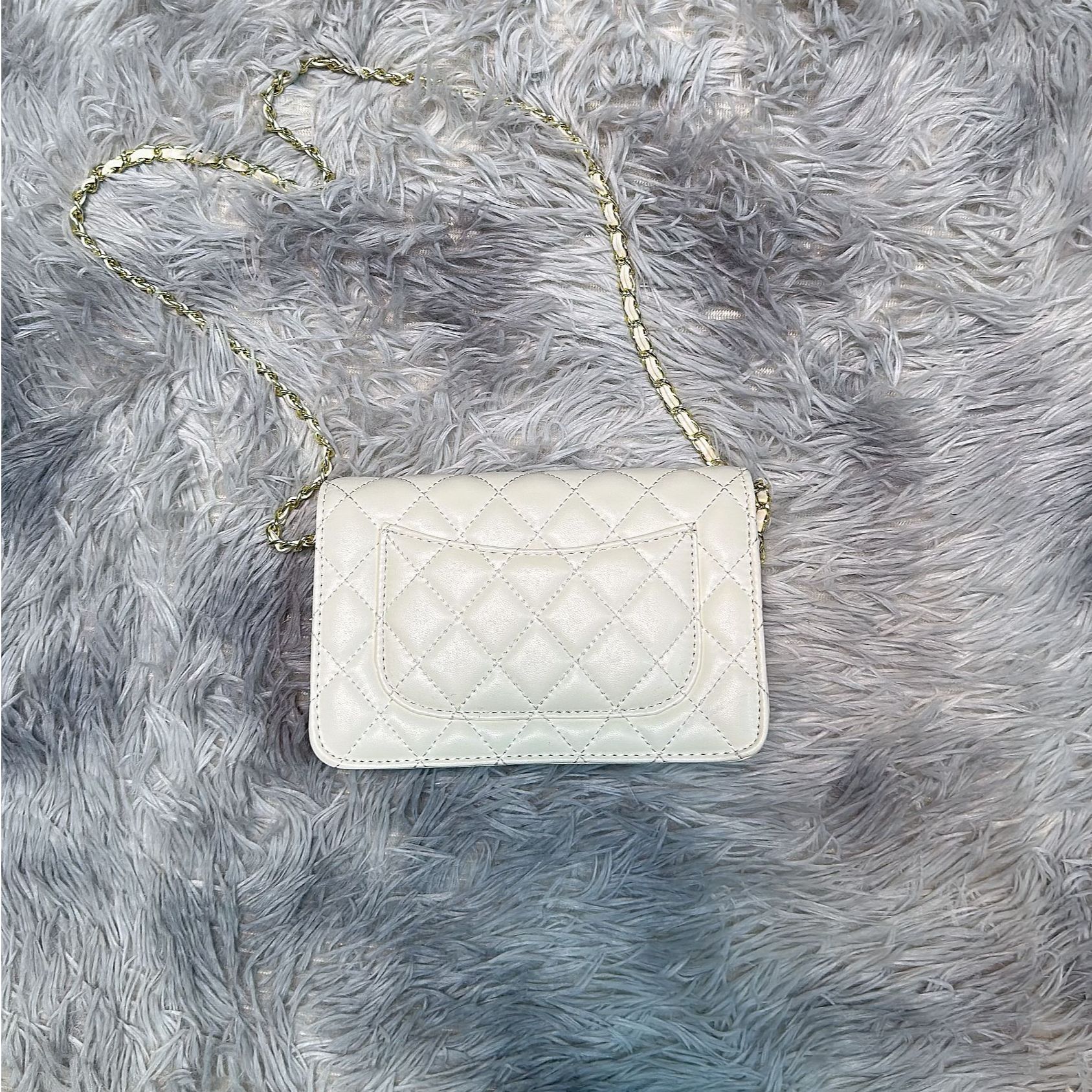 时尚百搭真皮女包卧c 钱包 白色