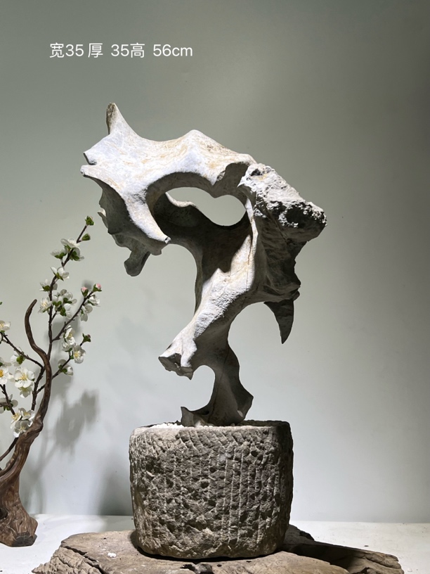 太湖石原石墨石石头手把件香炉点香石造景鱼缸微景观假山石