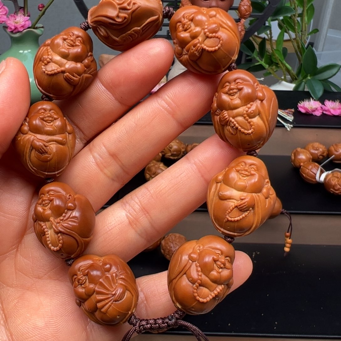 橄榄核吊坠S*弥勒手串