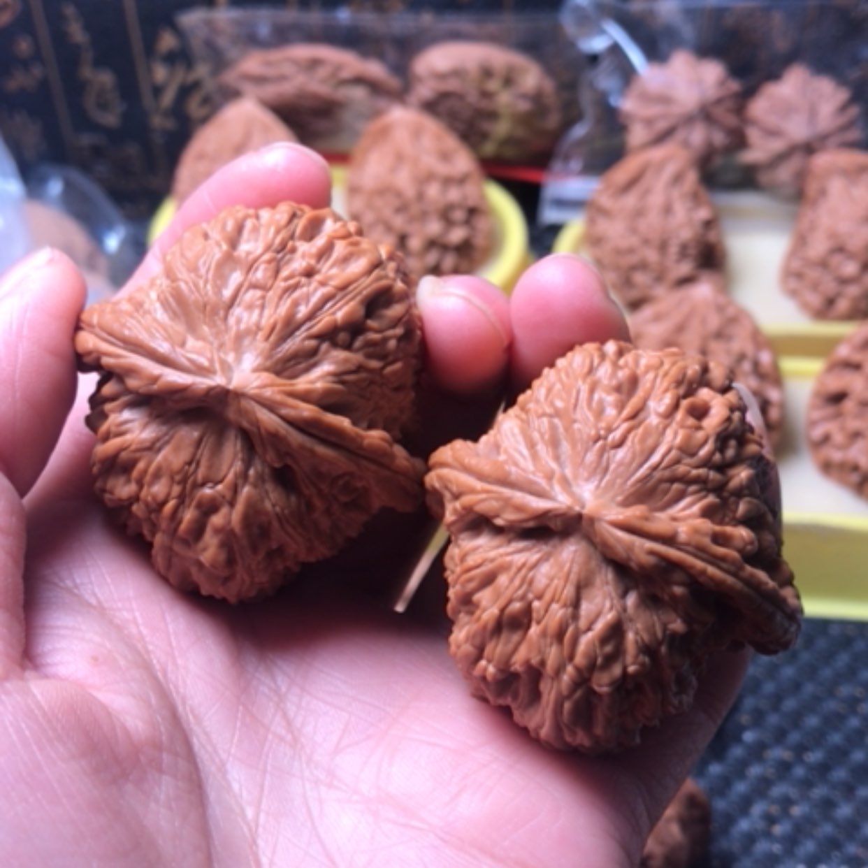 【闪购商品】摆件核桃沉***子白狮子尺寸44