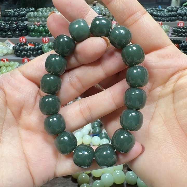 未镶嵌手链和田玉新疆且末蓝老型卡14