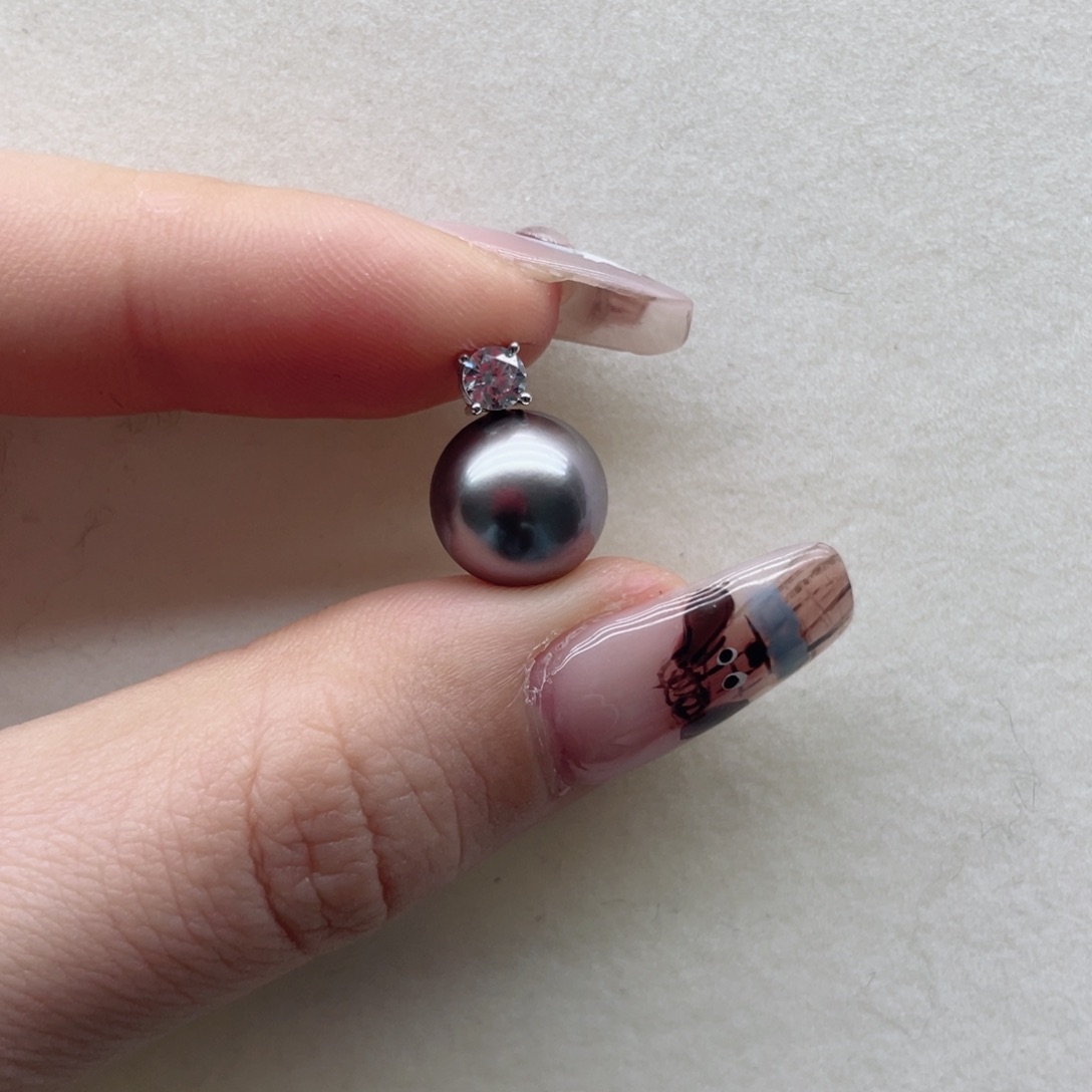 18K金镶嵌海水珍珠吊坠(不含链)A37