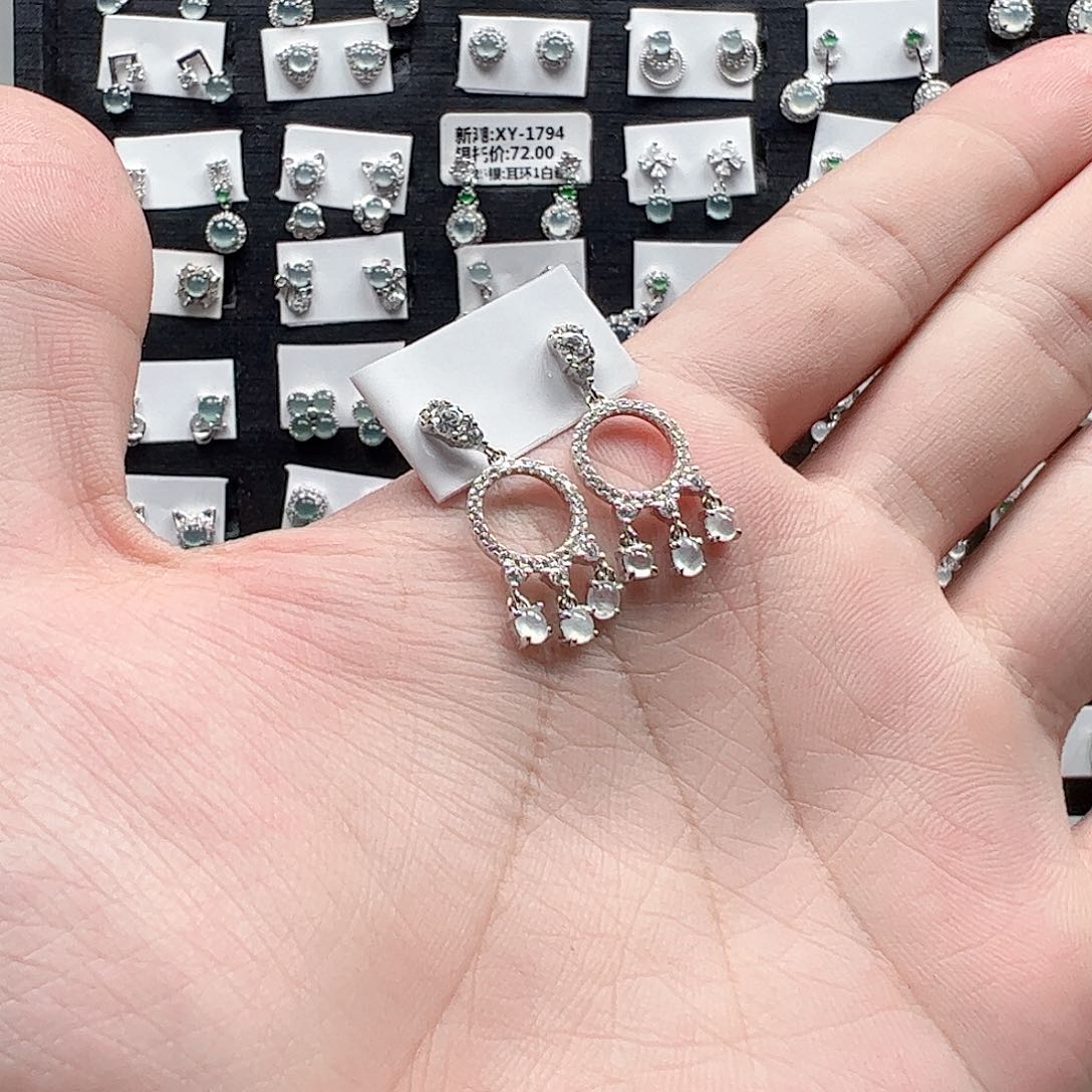 翡翠手链银S925镶嵌暗***?天然翡翠A货