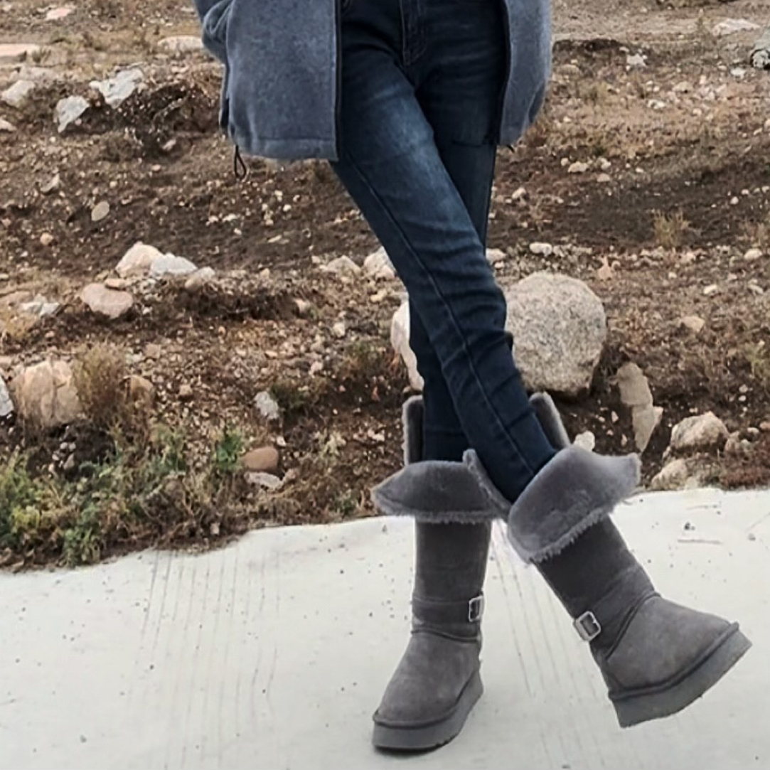 【DROMA】雪地靴加绒皮毛一体