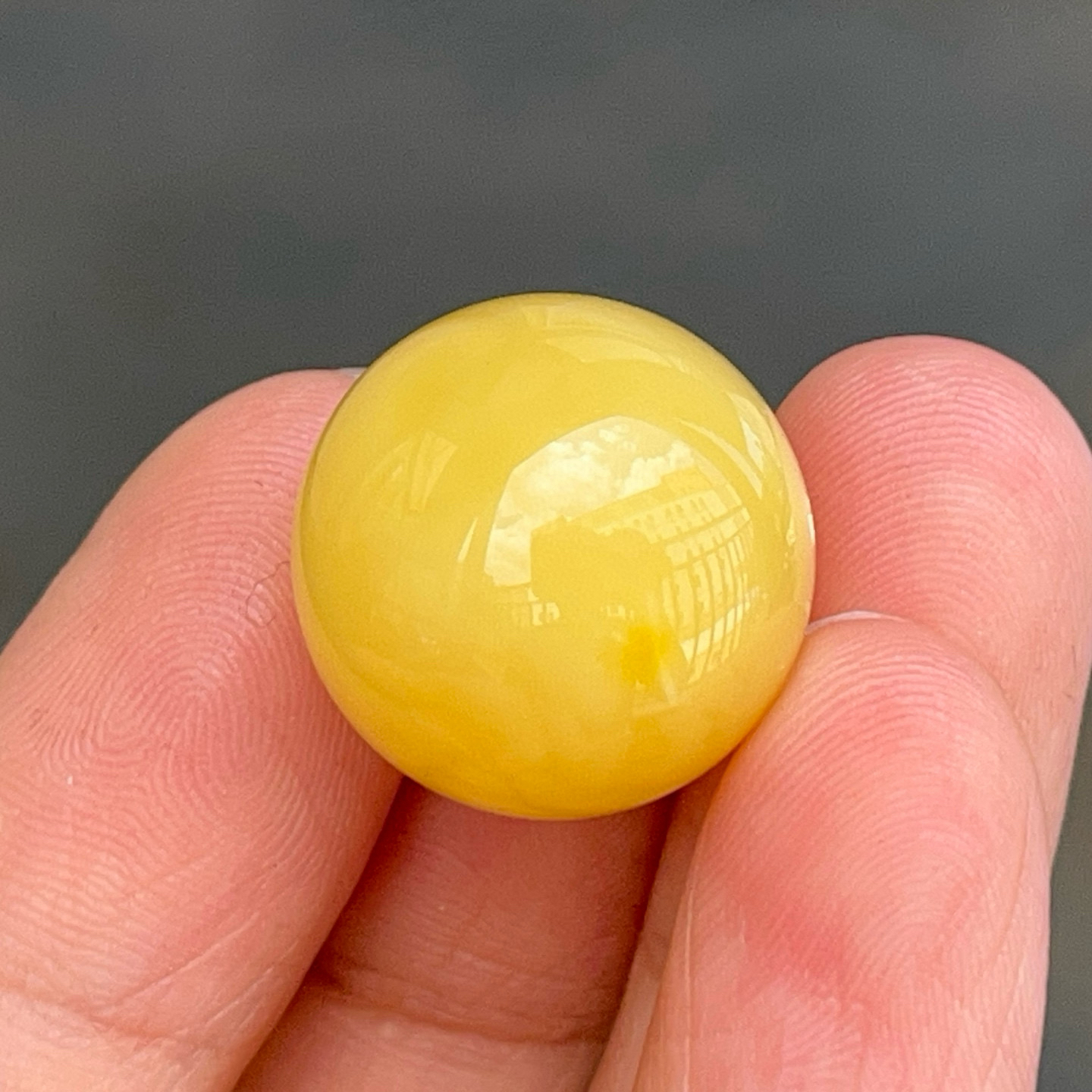 精美蜜蜡圆珠，17.5mm