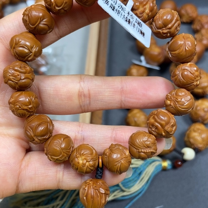 橄榄核手串/手链1.3✖️1.25小籽十八弥勒手串 大师姐