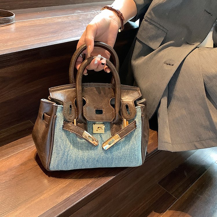 复古手提包包女2025新款夏季单肩斜挎包高级感小众时尚铂金包