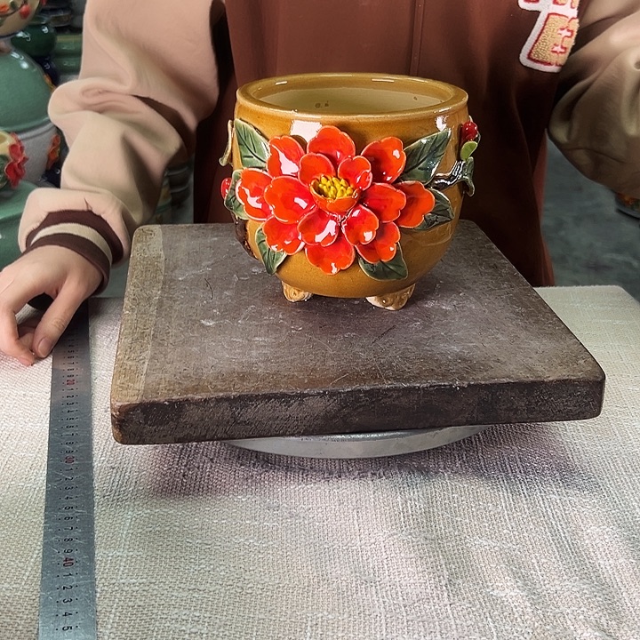 泳坤堂石湾花盆陶瓷