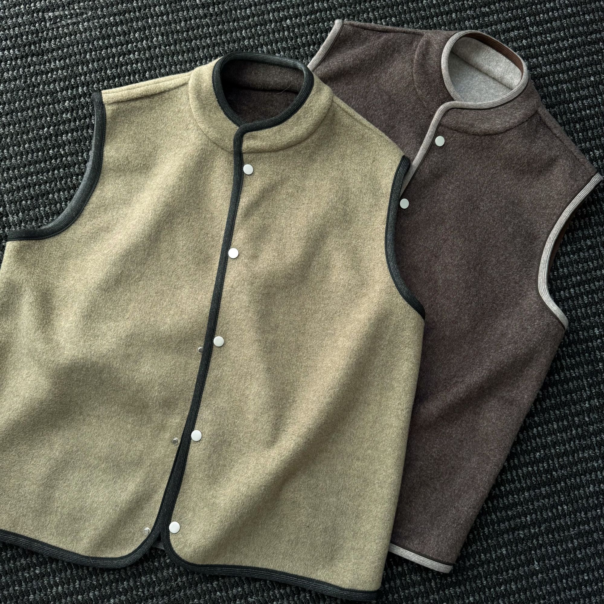 陆星家【羊毛毛呢马甲】新款冬季保暖厚实坎肩无袖男士时尚潮流C332