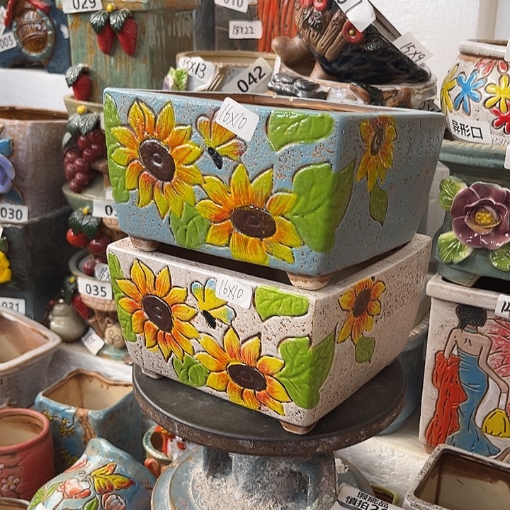 粗陶材质多肉花盆